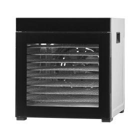 Food Dehydrator Machine, 10 Stainless Steel Trays, 1000W Electric Food Dryer with Adjustable Temperature & 24-Hour Timer, Freeze Dryer for Jerky,