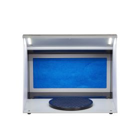 VEVOR Airbrush Spray Booth, Portable Hobby Airbrush Paint Spray Booth Kit with 4 LED Light, Powerful Dual Exhaust Fans