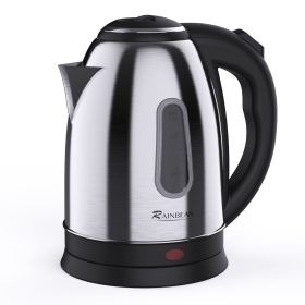 Electric Kettle Water Boiler, 1.8L Electric Tea Coffee Kettle Hot Water Boiler Auto Shut-Off & Boil Dry Protection (Color: Silver)
