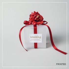 10-50pcs Transparent PVC Candy Box Artificial Flower Ribbon Gift Simulation Flower Square Candy Box Wedding Souvenirs for Guests (Color: Frosted B2, Gift Box Size: 30pcs)